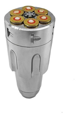 Perilla Palanca Automotiz Universal Pomo Revolver Cromado