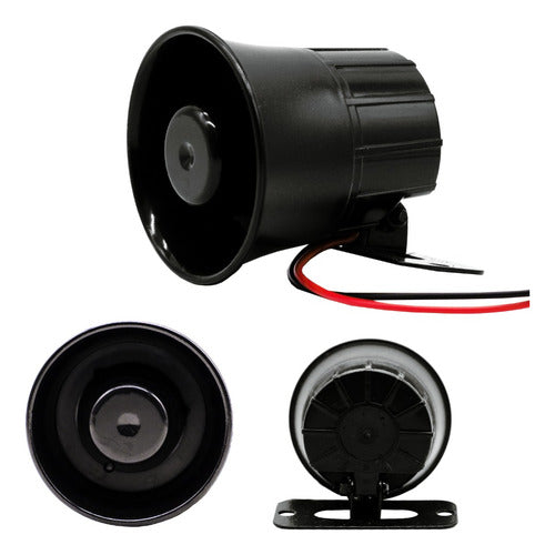 Sirena Electrónica 6 Tonos Tipo Alarma Mini