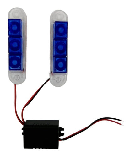 1 Juego De Estrobos 3 Led Varios Colores Auto Moto Jeep 4x4