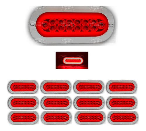 12 Pz Plafon 14 Led Ovalado Aro Plasma Gel 4 Funcion 12-24v