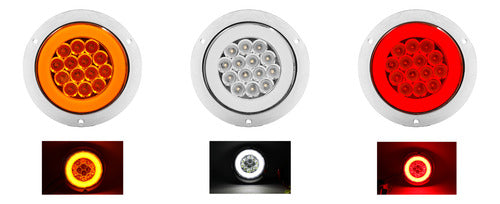 1 Pz Plafon 14 Led Redondo Aro Plasma Gel 4 Funciones 12-24v