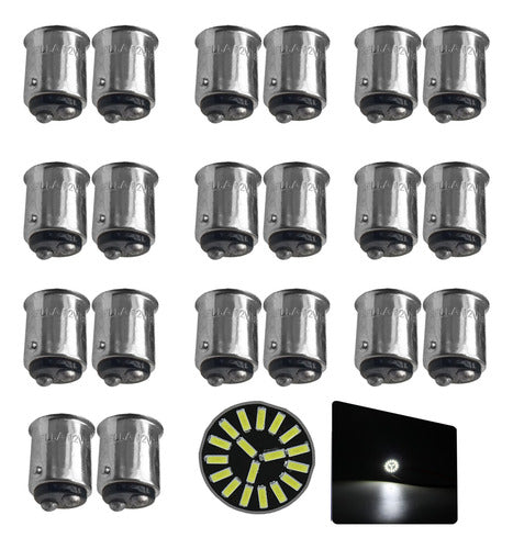 10 Par Focos 1034 19 Led Tipo Flor 2 Polos Patas Disparejas