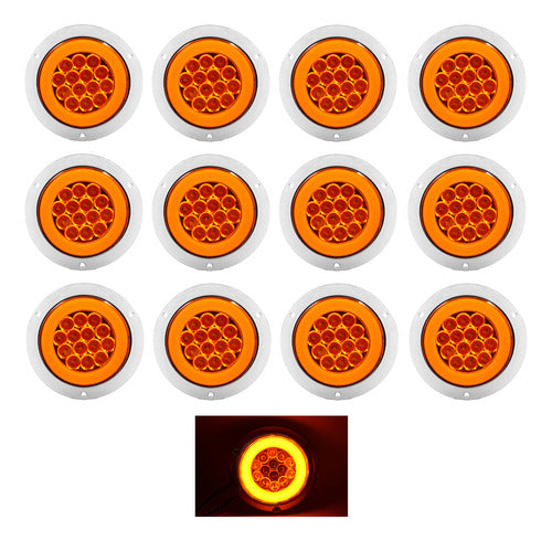 12 Pz Plafon Redondo 14 Led Aro Plasma Gel 4 Funciones 12-24