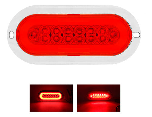 Plafon Ovalado 14 Led Aro Plasma Gel 4 Funciones 12-24v