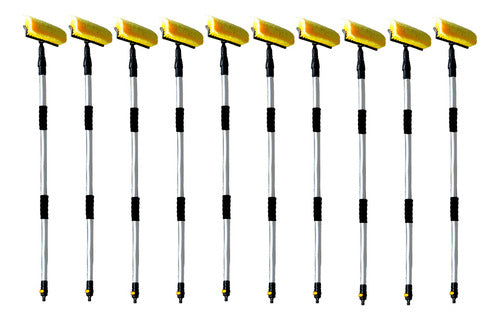 10 Cepillos Extendibles Mextruck 2.4m Amarillo Cnpillo250