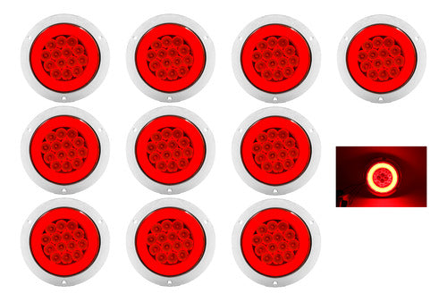 10 Plafones 14 Led Redondo Aro Plasma Gel 4 Funciones 12-24v