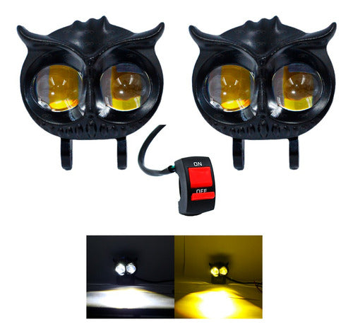Par Faros Auxiliares Led 80w Alta/baja Doble Color Auto Moto