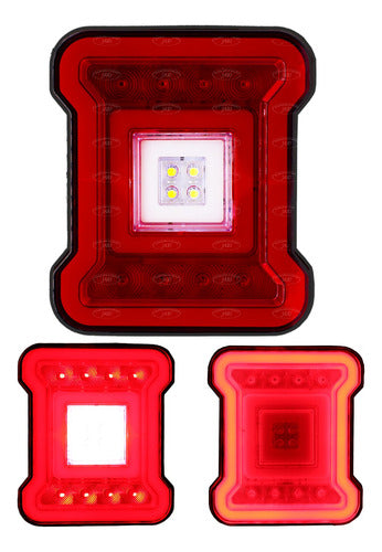 Plafón Calavera 12 Led Con Arillo 4 Funciones Jeep Universal