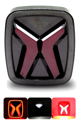 Plafon Calavera Tipo Jeep Led Gel Humo Universal 12-24v