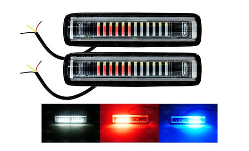 Par Faros Barra 24 Led Lupa Extendida Dual C/estrobo 12v