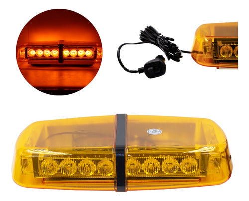 Torreta Led Ambar Patrulla Codigos Emergencia 16 Funciones