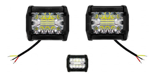 Par Faro 20 Led Tipo Dually Auxiliar Luz Fija Y Estrobo