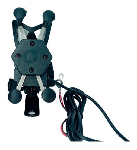 Porta Celular Para Moto Con Usb Para Cargador 12-24v