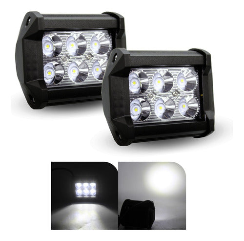 Par Faros Auxiliares Tunix Fa-lh6 Led Luz Fija Estrobo