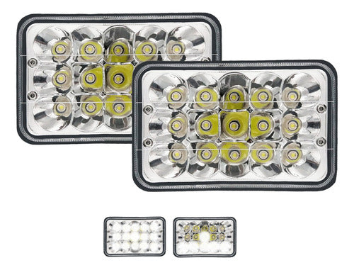 Par Faros Unidad 4x6 4656 15 Led Alta Y Baja H4