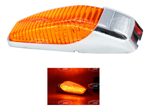 Plafon Zepelin 27 Led Ambar Estrobo Base Cromada 12-24v