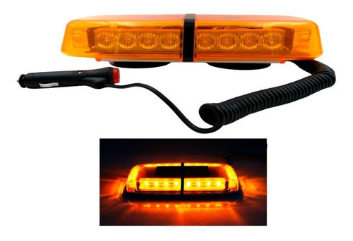 Torreta Ámbar 24 Led Estrobo Luces De Emergencia Magnética