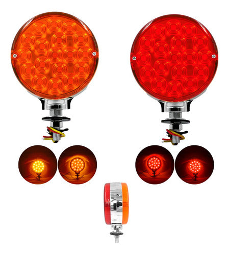 Par Plafon 36 Led Direccional Redondo Bicolor Premium 12-24v