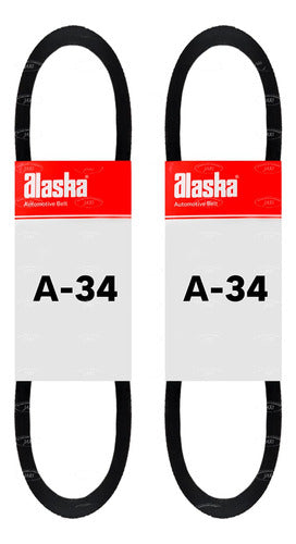 2 Bandas Automotrices A34 Alaska Tipo (hi Pawer) Lisa