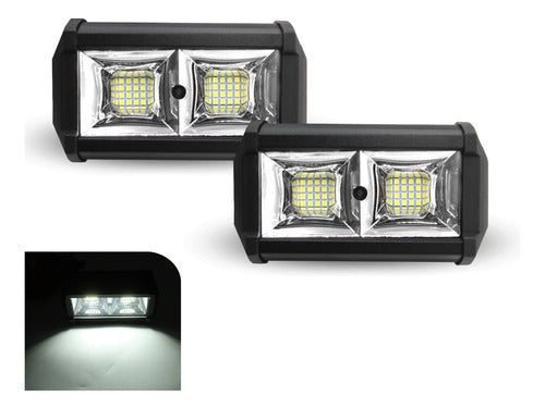 Par Barra Faro 32 Led 2 Secciones 96w Fijo Y Estrobo
