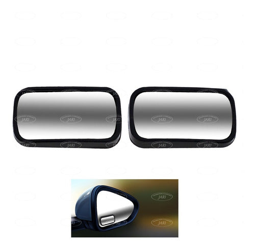 Par Espejos Rectangular Cóncavo 2.5'' Mini Bisel Plástico