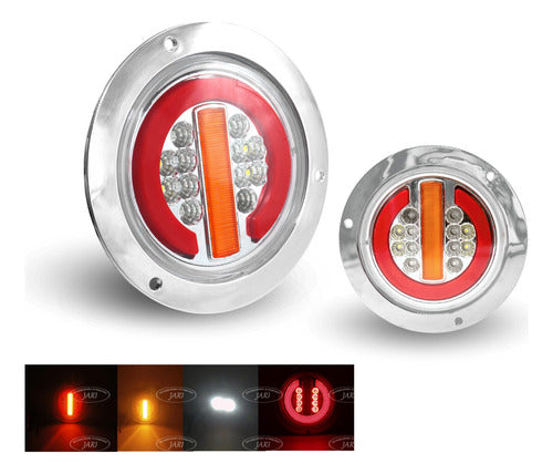 Plafon 12 Led Gel Redondo Aro Plasma Estrobo 4 PuLG 12-24v