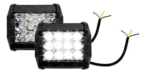 Par Faros Tunix Fa-lh123 12 Led Blanco Fija Y Estrobo