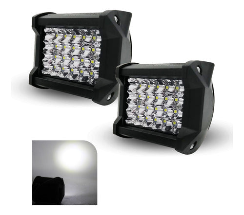 Par Faros 24 Led Dually Luz Fija Y Estrobo 4x4