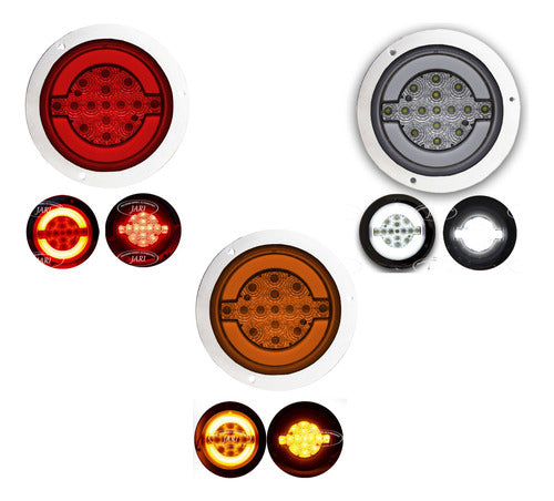 Plafon Redondo 15 Led Gel Aro Redondo Cruz 12-24v