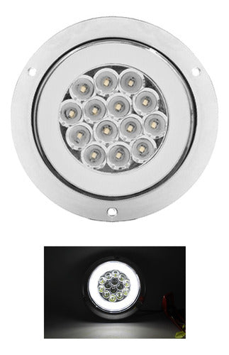 Plafon Redondo 14 Led Aro Plasma Gel 4 Funciones 12-24v