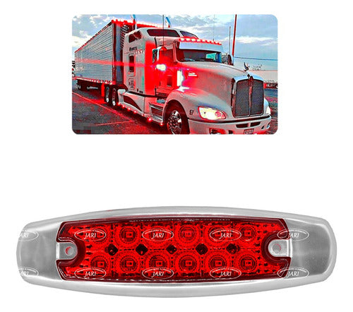 Plafón Lateral Camión 12 Led Tipo Peterbilt Fijo Y Estrobo