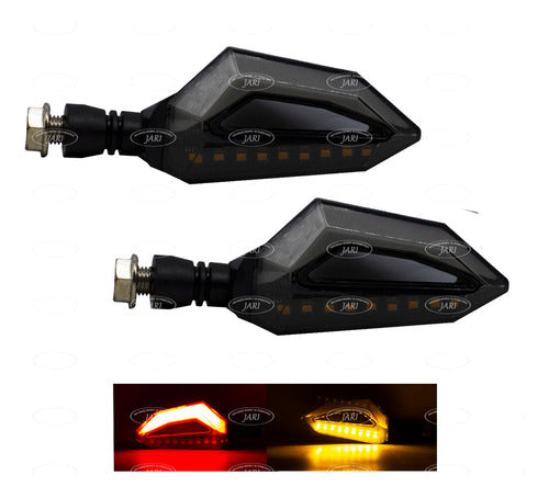 Par Direccionales Led Secuencial Gel Moto Universal