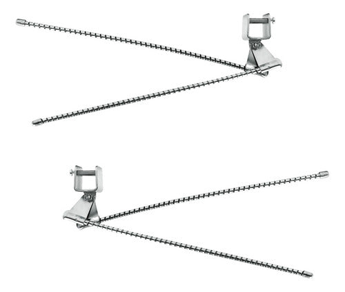 Par Antena Cocrea Camion Banquetera 30cm Inoxidable