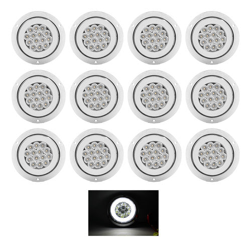 12 Pz Plafon Redondo 14 Led Aro Plasma Gel 4 Funciones 12-24