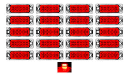 10 Par Plafon 12 Led Lateral Rectangular Pestaña Estrobo
