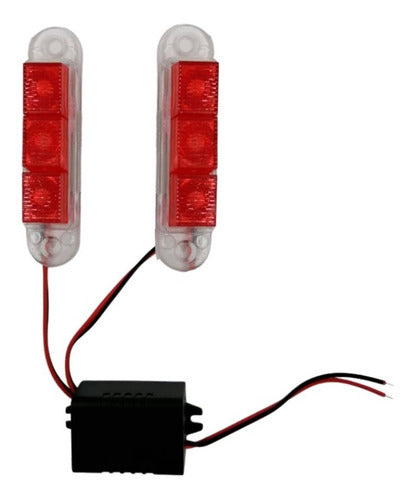 1 Juego De Estrobos 3 Led Varios Colores Auto Moto Jeep 4x4