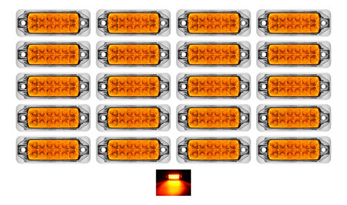 10 Par Plafon 12 Led Lateral Rectangular Pestaña Estrobo