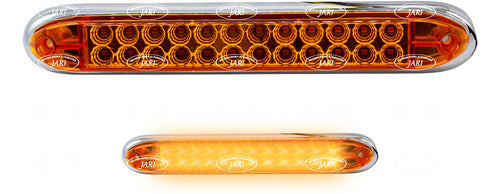 Plafon 24 Led Barra Bisel Cromo Alta Baja Estrobo 12/24v