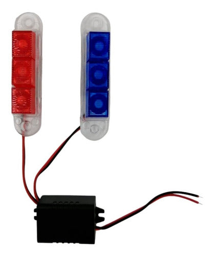 1 Juego De Estrobos 3 Led Varios Colores Auto Moto Jeep 4x4