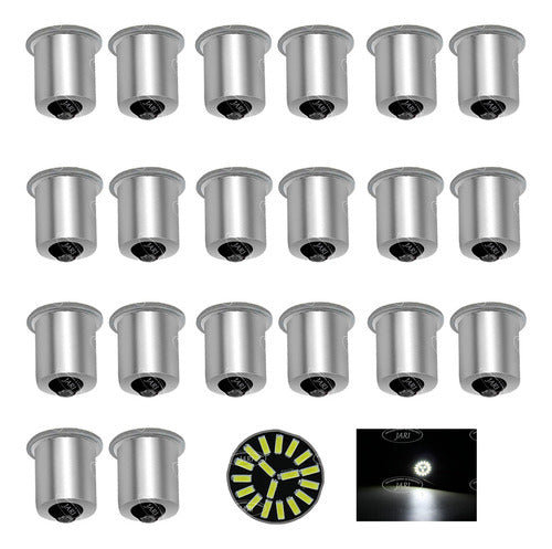 10 Par Focos 1141 19 Led Tipo Flor 1 Polo Pata Pareja