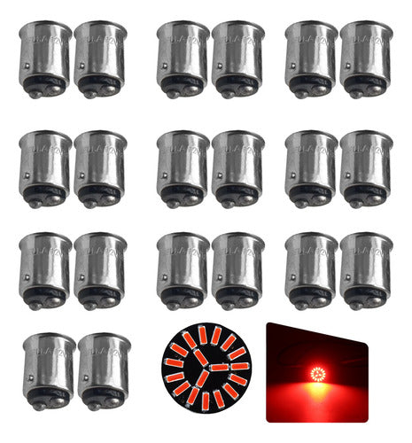 10 Par Focos 1034 19 Led Tipo Flor 2 Polos Patas Disparejas