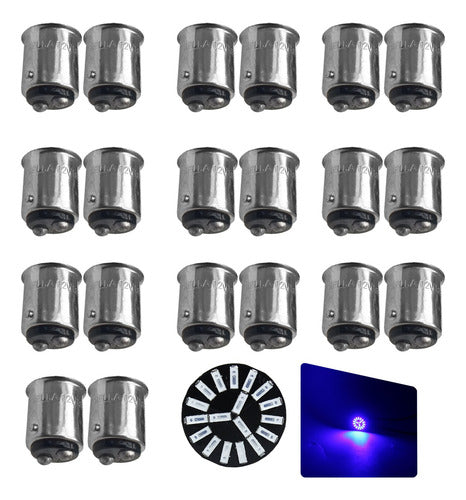 10 Par Focos 1034 19 Led Tipo Flor 2 Polos Patas Disparejas