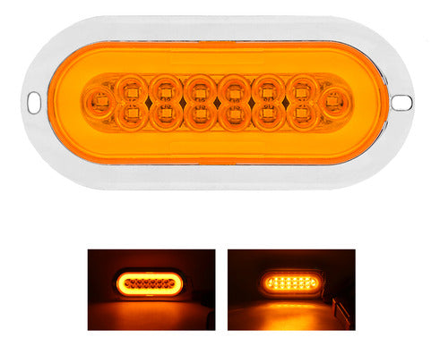Plafon Ovalado 14 Led Aro Plasma Gel 4 Funciones 12-24v