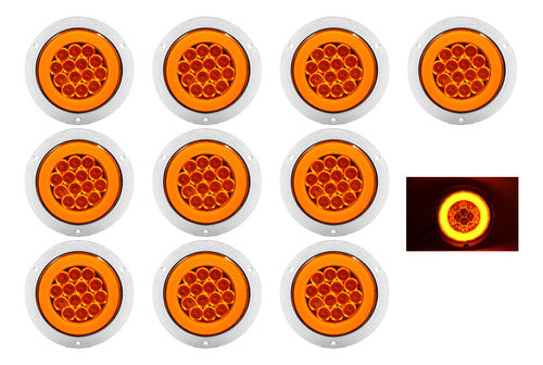 10 Plafones 14 Led Redondo Aro Plasma Gel 4 Funciones 12-24v