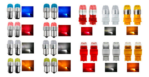 Par Foco Led Capucha Direccional Stop Reversa Varias Medidas