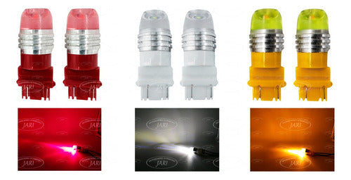 Par Focos 3157 Led Capucha Tipo Pellizco Luz Fija Y Estrobo