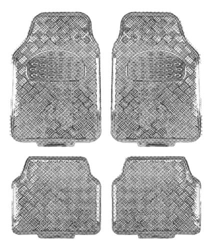 Juego Tapetes 4 Piezas Metalizado Flexibles Color A Elegir