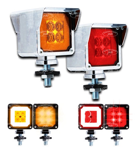 Plafon Direccional Mini 8 Led Gel Bicolor Bisel Cromo 12-24v