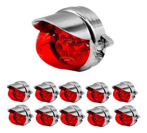 10 Pz Plafon Punta Zepelin Empotrable Con Pestaña 12-24v