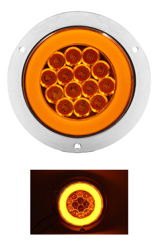 Plafon Redondo 14 Led Aro Plasma Gel 4 Funciones 12-24v